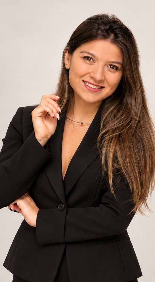 Chiara, de terno preto